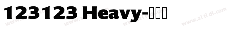 123123 Heavy字体转换